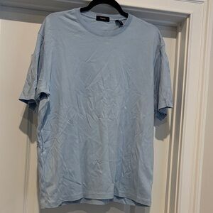 Theory Men's Pale Blue Crew Neck Tee